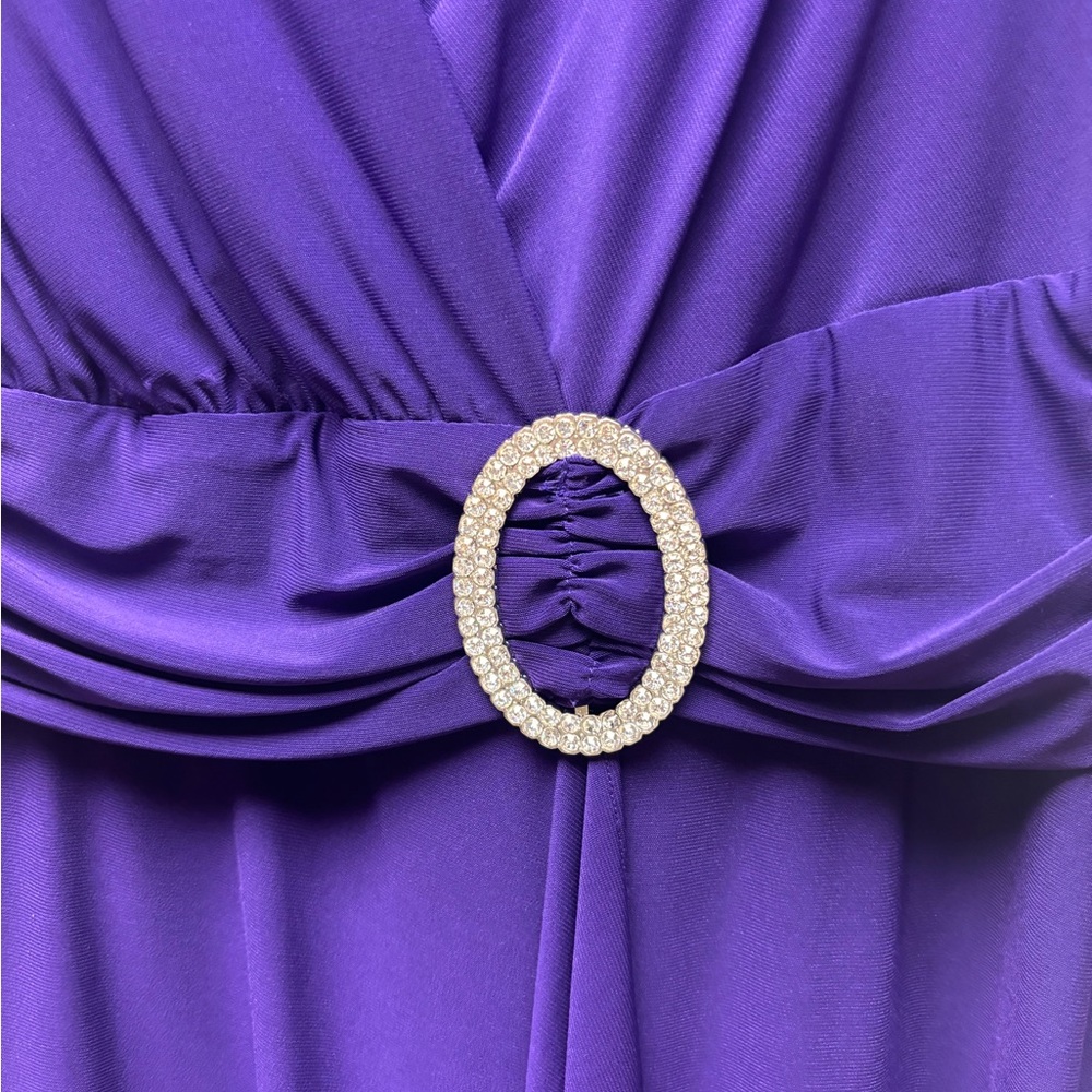 R&M Richards Purple Asymmetrical Cocktail/Evening Dress | Size 20W | NWT - Picture 4 of 8